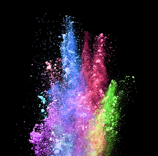 Explosion of Colored Powder Stock Photo 04