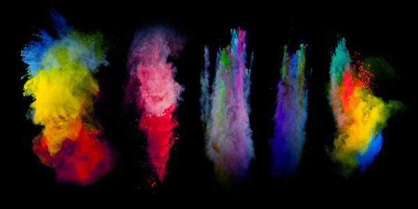 Explosion of Colored Powder Stock Photo 06