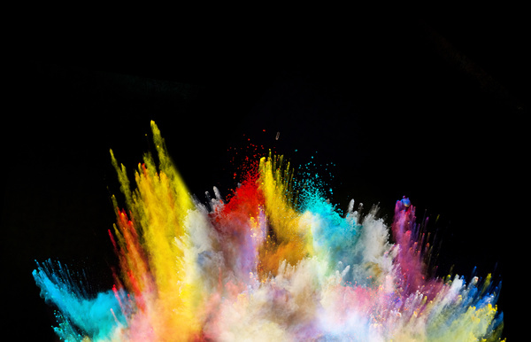 color powder explosion photography