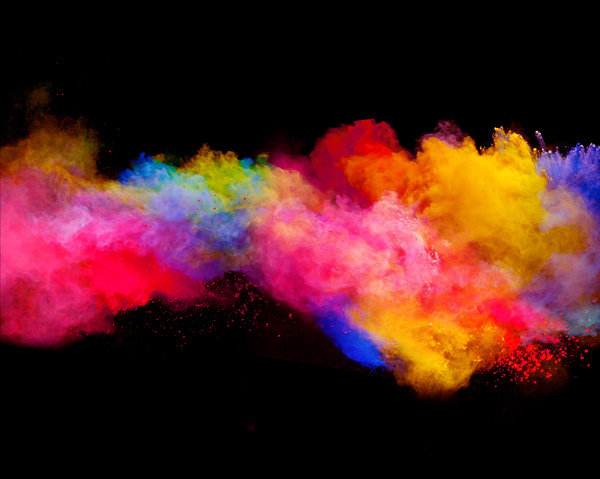 Explosion of Colored Powder Stock Photo 08