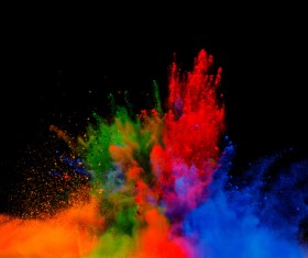 Explosion of Colored Powder Stock Photo 09