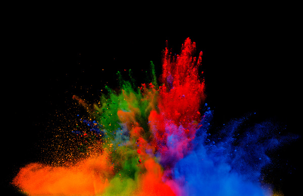Explosion of Colored Powder Stock Photo 09