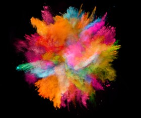 Explosion of Colored Powder Stock Photo 10