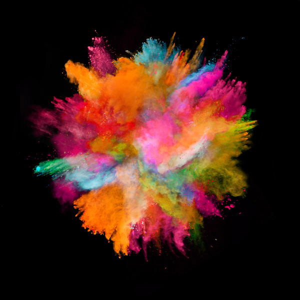 Explosion of Colored Powder Stock Photo 10