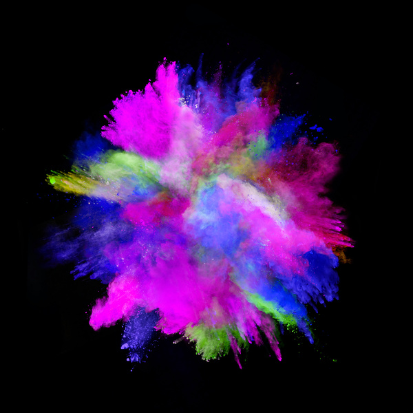 Explosion of Colored Powder Stock Photo 11