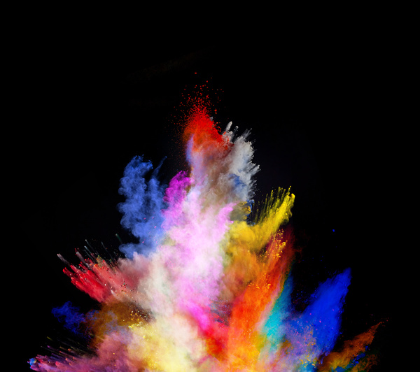 Explosion of Colored Powder Stock Photo 12