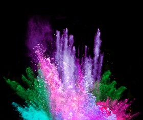 Explosion of Colored Powder Stock Photo 13