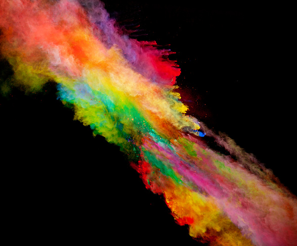 Explosion of Colored Powder Stock Photo 14