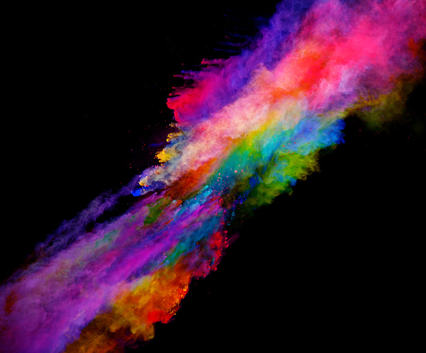 Explosion of Colored Powder Stock Photo 15