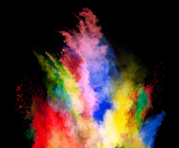 Explosion of Colored Powder Stock Photo 16