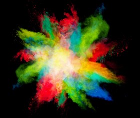 Explosion of Colored Powder Stock Photo 17