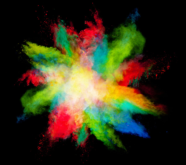 Explosion of Colored Powder Stock Photo 17