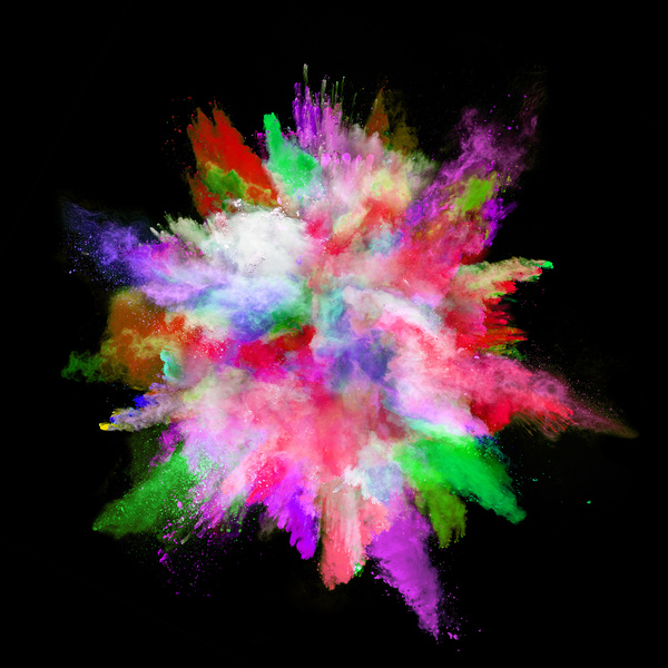 Explosion of Colored Powder Stock Photo 18