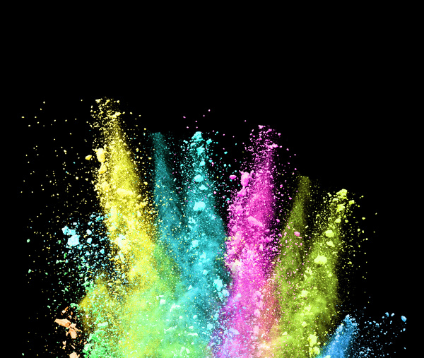 Explosion of Colored Powder Stock Photo 19
