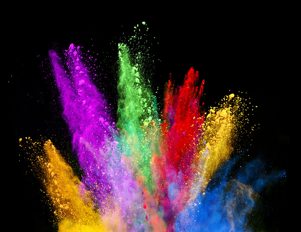 Explosion of Colored Powder Stock Photo 20