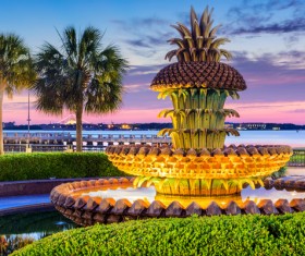 Famous fountains around the world Stock Photo 07