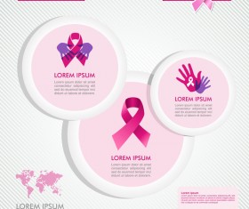 Female breast cancer infographic template vector 01