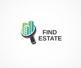 Find estate logo design vector
