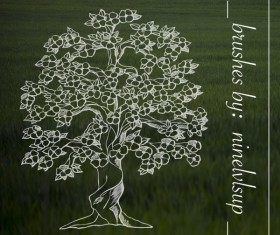 Flowering Tree photoshop brushes