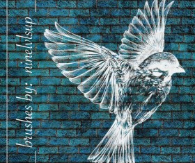 Flying Bird photoshop brushes