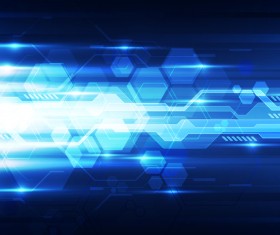 Future technology concept with blue background vector 02