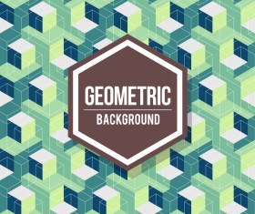 Geometric pattern with retro background vector 12
