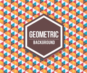 Geometric pattern with retro background vector 15