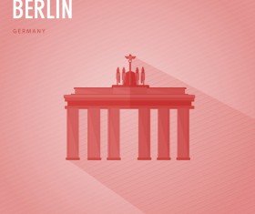Germany berlin monuments vector