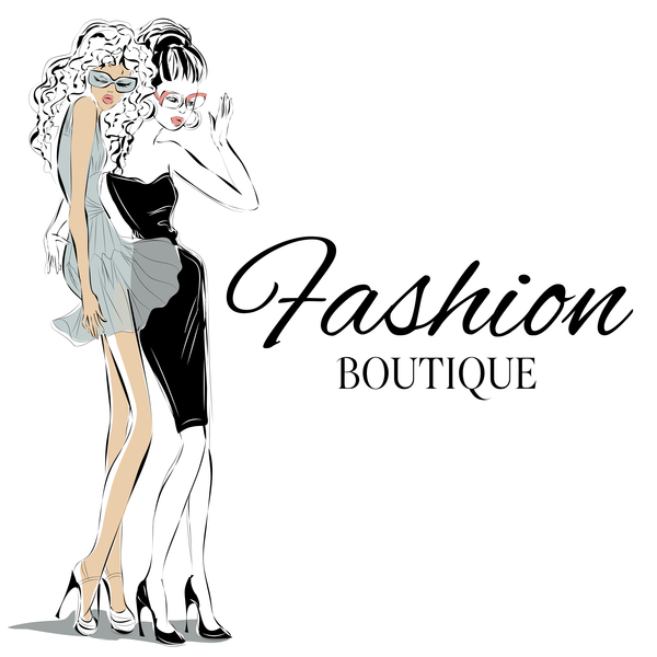 Girl with fashion boutique illustration vector 04