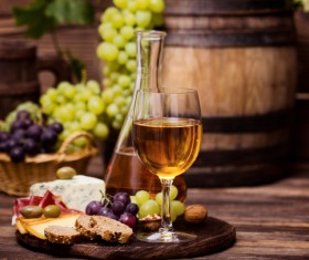 Glasses of wine and delicious grapes Stock Photo 10