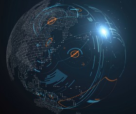 Globalization technology concept vectors background 02