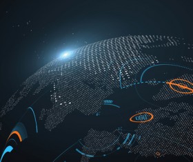 Globalization technology concept vectors background 06