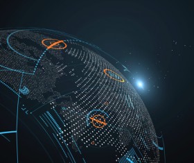 Globalization technology concept vectors background 07