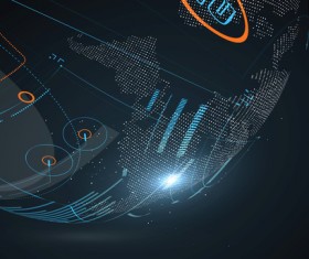 Globalization technology concept vectors background 08