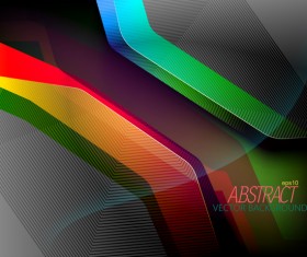 Glossy colors shape with black background vector