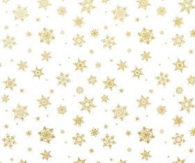 Gold snowflakes seamless pattern with white backgrounds vector 03
