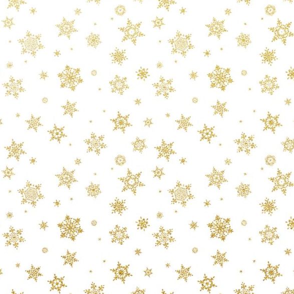 Gold snowflakes seamless pattern with white backgrounds vector 03