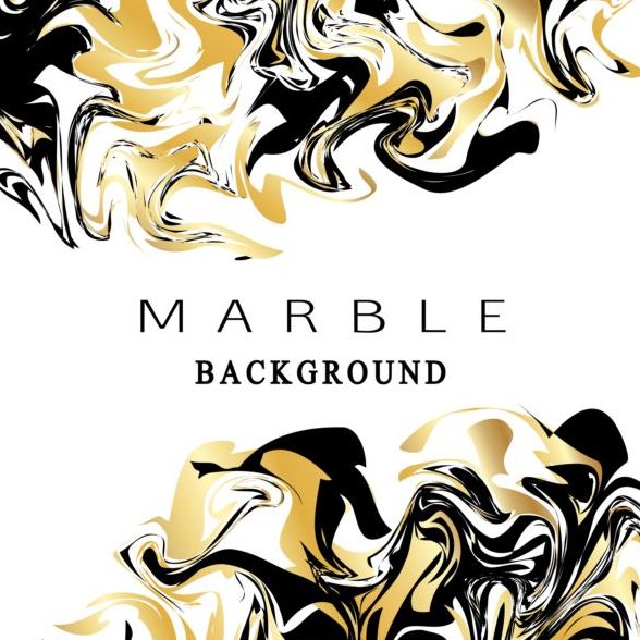 Golden with black marble textured background vector 02