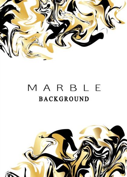 Golden with black marble textured background vector 05