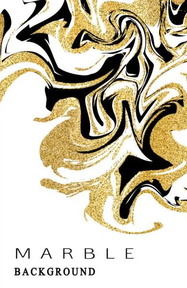 Golden with black marble textured background vector 06