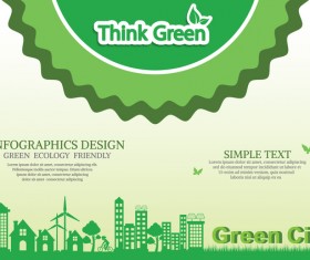 Green ecology friendly infographic design vector 03