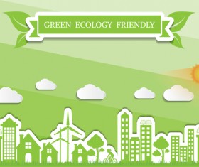 Green ecology friendly infographic design vector 06