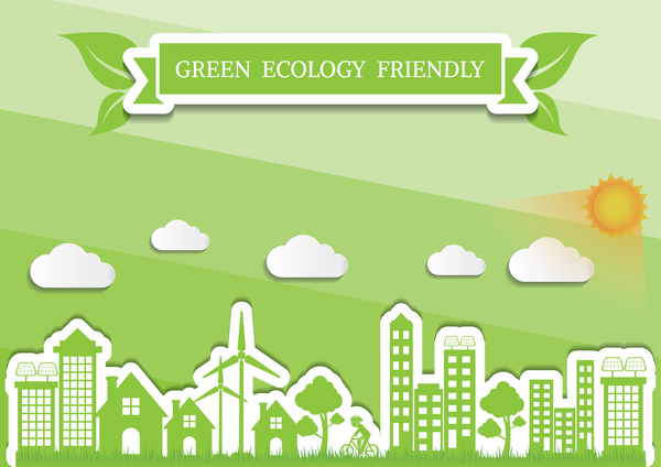 Green ecology friendly infographic design vector 06