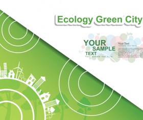 Green ecology friendly infographic design vector 10