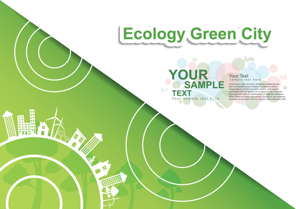 Green ecology friendly infographic design vector 10