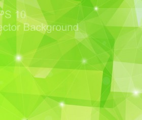 Green geometric polygon background vector material