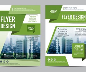 Green styles book and brochure cover vector 04