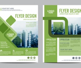 Green styles book and brochure cover vector 05