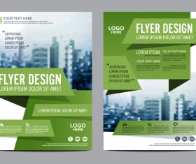 Green styles book and brochure cover vector 06