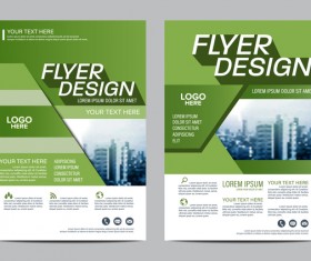 Green styles book and brochure cover vector 07